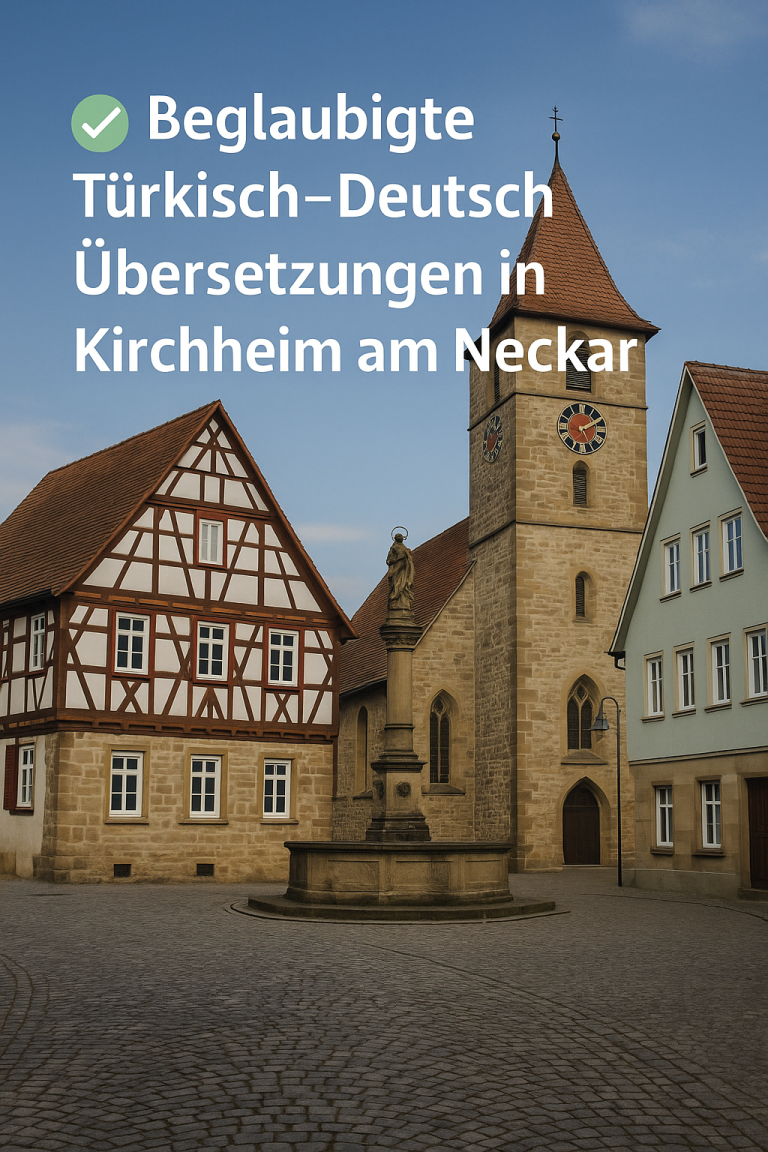 Gerichtliche Dokumente beglaubigt übersetzen lassen in Kirchheim – Türkisch–Deutsch