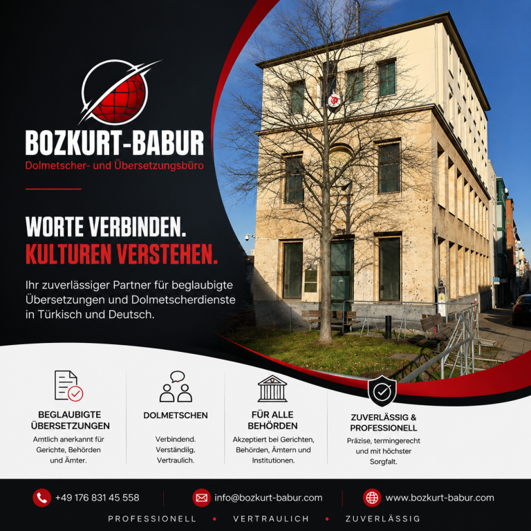 Dolmetscher Türkisch ⇔ Deutsch Stuttgart – Gericht und Konsulat