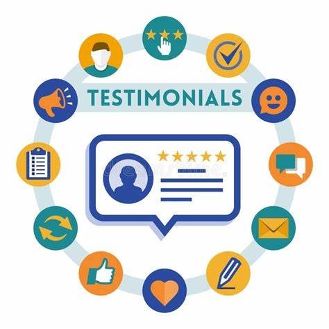 Symbolbild: Kundenfeedback & Testimonials – echte Stimmen unserer Kund*innen Sprechblase, Sterne und Smiley-Symbole – Visualisierung von Kundenbewertungen und Testimonials