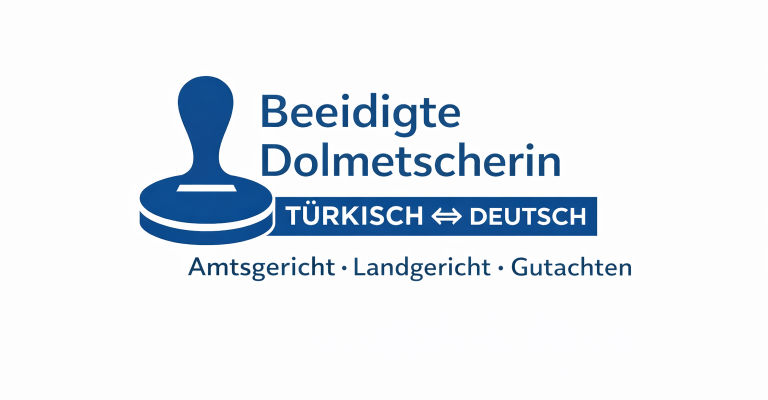 Logo einer vereidigten Dolmetscherin für Türkisch und Deutsch.